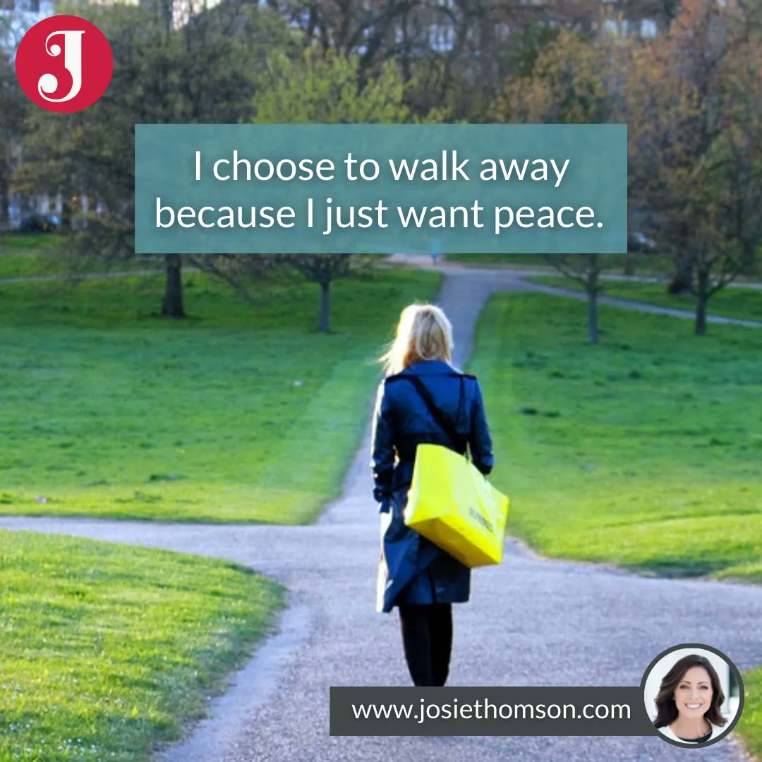 I have no desire to argue with anyone. I choose to walk away because I just want #peace. Jx