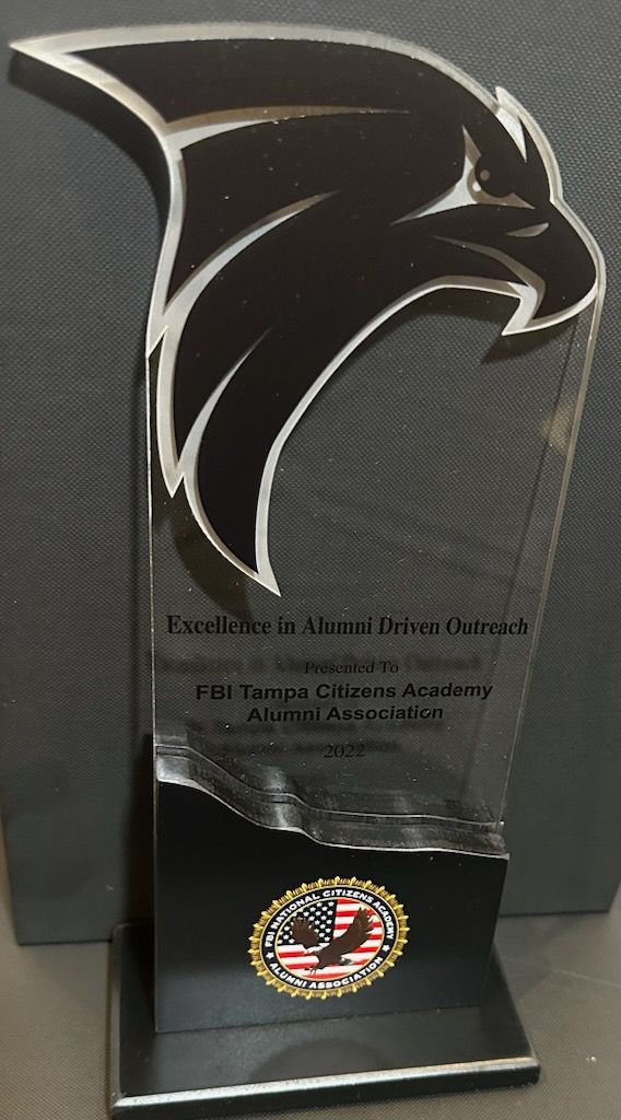 FBITampa's tweet photo. Award-winning recognition for @fbitcaaa ✨ The FBI Tampa Citizens Academy Alumni Association received two awards at the national conference in Boston:  Excellence in Operations and Excellence in Alumni Driven Outreach. Thank you for being outstanding ambassadors for #FBITampa! https://t.co/aQfDg0yOct