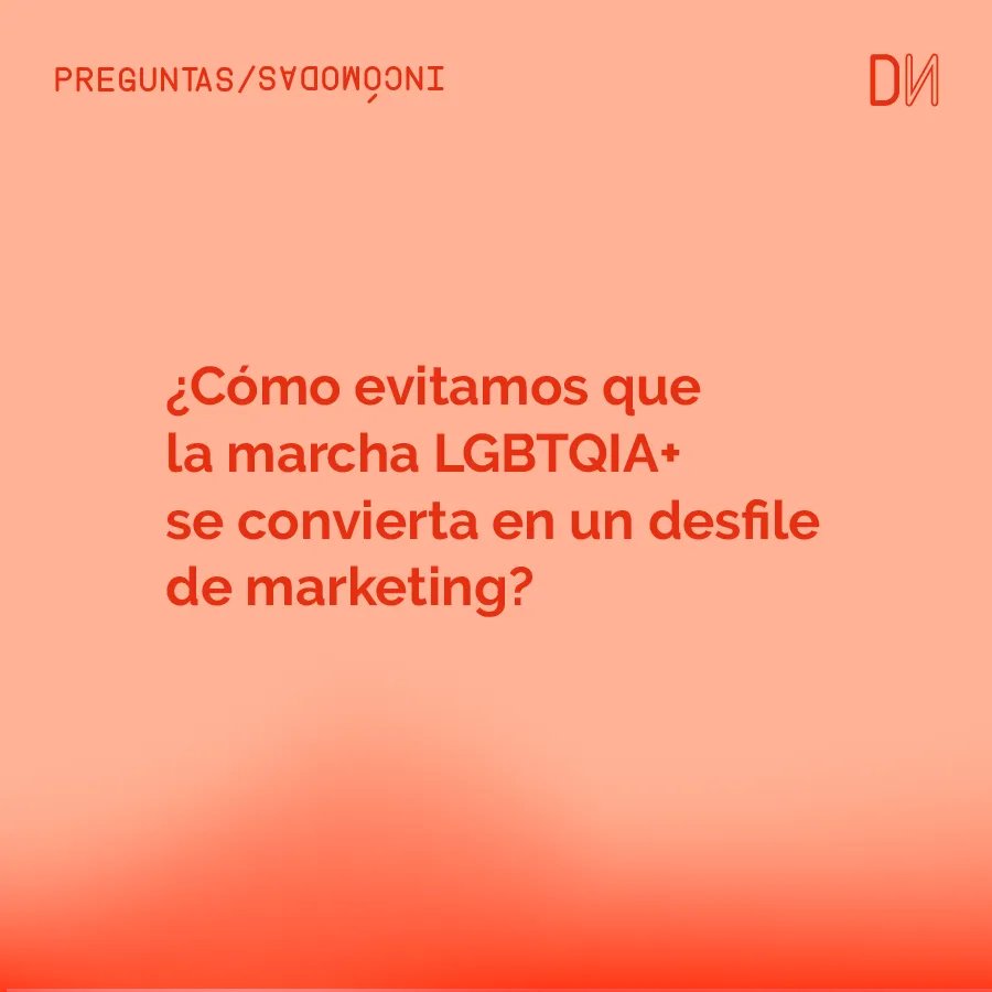 Jueves de #PreguntasIncómodas

En el mes del #Pride ... atrévete a incomodarte con nosotrxs. 
¿Cómo evitamos que la marcha LGBTQIA+ se convierta en un desfile de marketing?

Déjanos tus comentarios o envíanos un DM.
Todas las participaciones son anónimas. 

#SomosDisidentas
