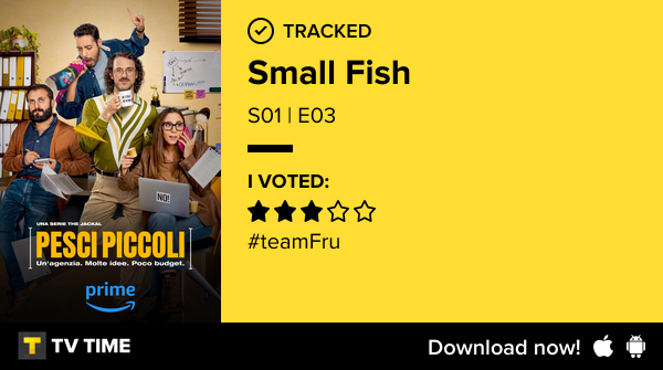 liddell_alien's tweet photo. I've just watched episode S01 | E03 of Small Fish! #pescipiccoliunagenziamolteideepocobudget  https://t.co/RVEJ6jFQEv #tvtime https://t.co/BznPQ2fXYr