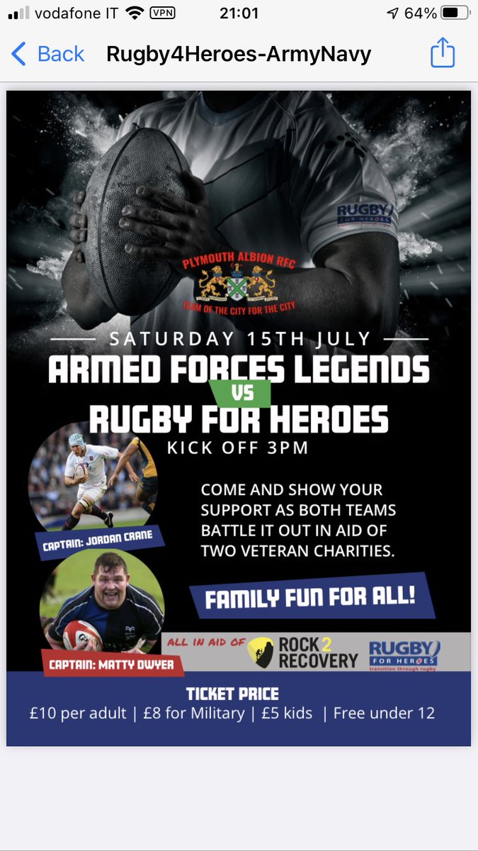 Armed Forces Legends Rugby Union tweet media