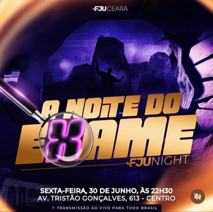 FJUCeara's tweet photo. O exame de rotina é necessário pra saber de estamos bem de saúde, mas você já fez o exame espiritual??
📍Se liga só:
#FJUNIGHT nesta sexta, bora???
Isso mesmo, A Noite do Exame🔎
Cola com a galera da FJU, será uma noite que irá marcar a sua vida! 🇫🇷
#oficialfju #FJUCE https://t.co/G4KxloZ1p1