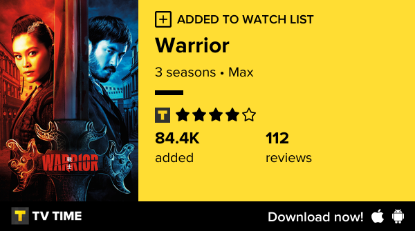 sevbud420's tweet photo. I've just started following Warrior https://t.co/jJa3K5mlUC #tvtime https://t.co/OJwg2ZObMr
