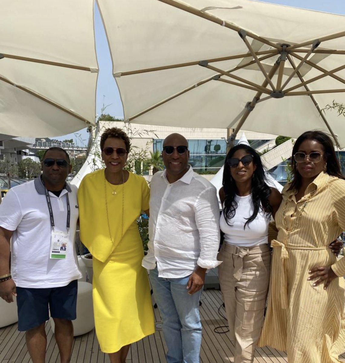 TheOfficialBECA's tweet photo. BECA Founder Jerri DeVard hosts a fireside chat with Allen Media Group Chairman & CEO, Byron Allen, where he discussed how his mother, Coretta Scott King, and the fight for Black-owned media influenced his career in entertainment.
#BECAxCannes #ByronAllen #BECAstrong https://t.co/K3KSm1V00u