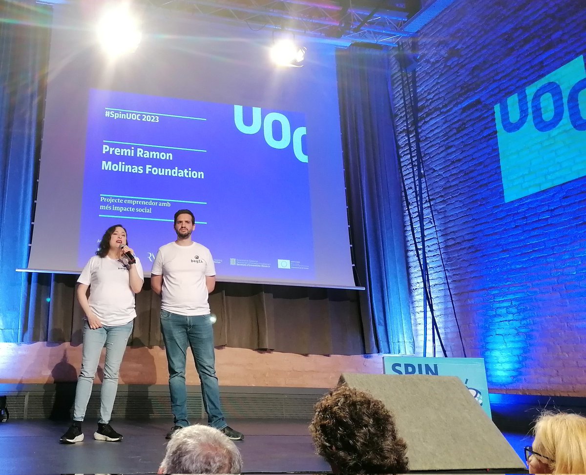 El ‘Premio Ramón Molinas al mejor proyecto de impacto social’ es para #begIA, una aplicación móvil que permitirá diagnosticar patologías oculares por medio del análisis de una autofoto ¡Enhorabuena! #SpinUOC 2023