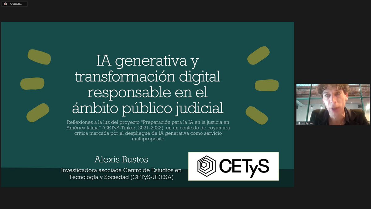 RedRija's tweet photo. 🔹Reunión del grupo de  Capacitación. 

Ayer, en el marco de las charlas relámpago, @LexBustosFrati dio una clase magistral sobre #InteligenciaArtificial como herramienta para una mayor #apertura y #participación en la #Justicia”.  💪👏 https://t.co/VWO1YuWIjo