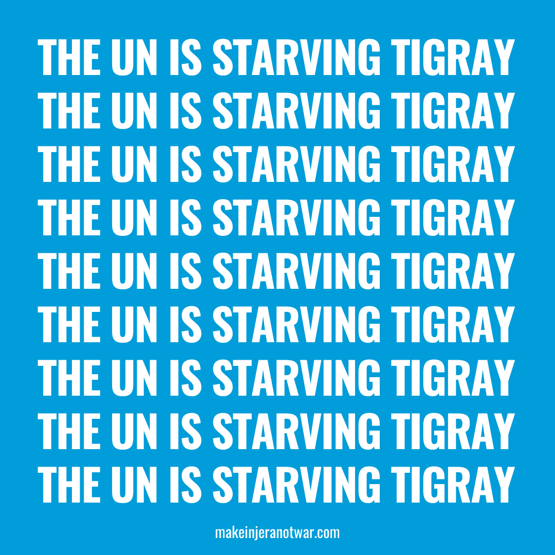Tigray88T's tweet photo. The United Nations (@UN) is starving #Tigray. https://t.co/hDjHH3ykUw