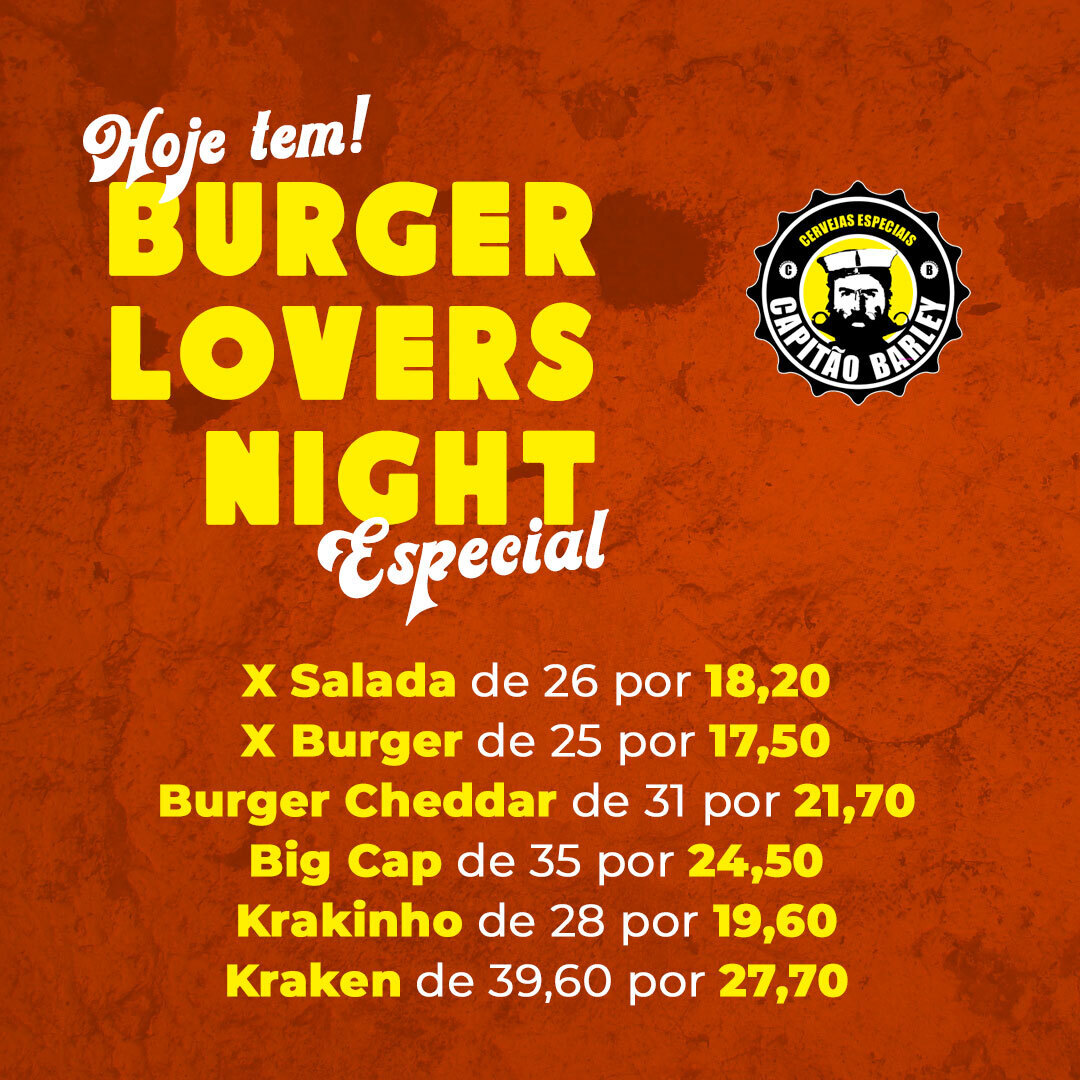 capitaobarley's tweet photo. 😍 BURGER LOVERS NIGHT ESPECIAL!

Hoje tem esta seleção de burgers no precinho pra você trazer toda a familia ou grupo de amigos.

Promo válida a noite toda ou enquanto durarem os estoques.

📍 Rua Cotoxó, 516, Pompéia. São Paulo, SP. https://t.co/HvlCPzpsCq