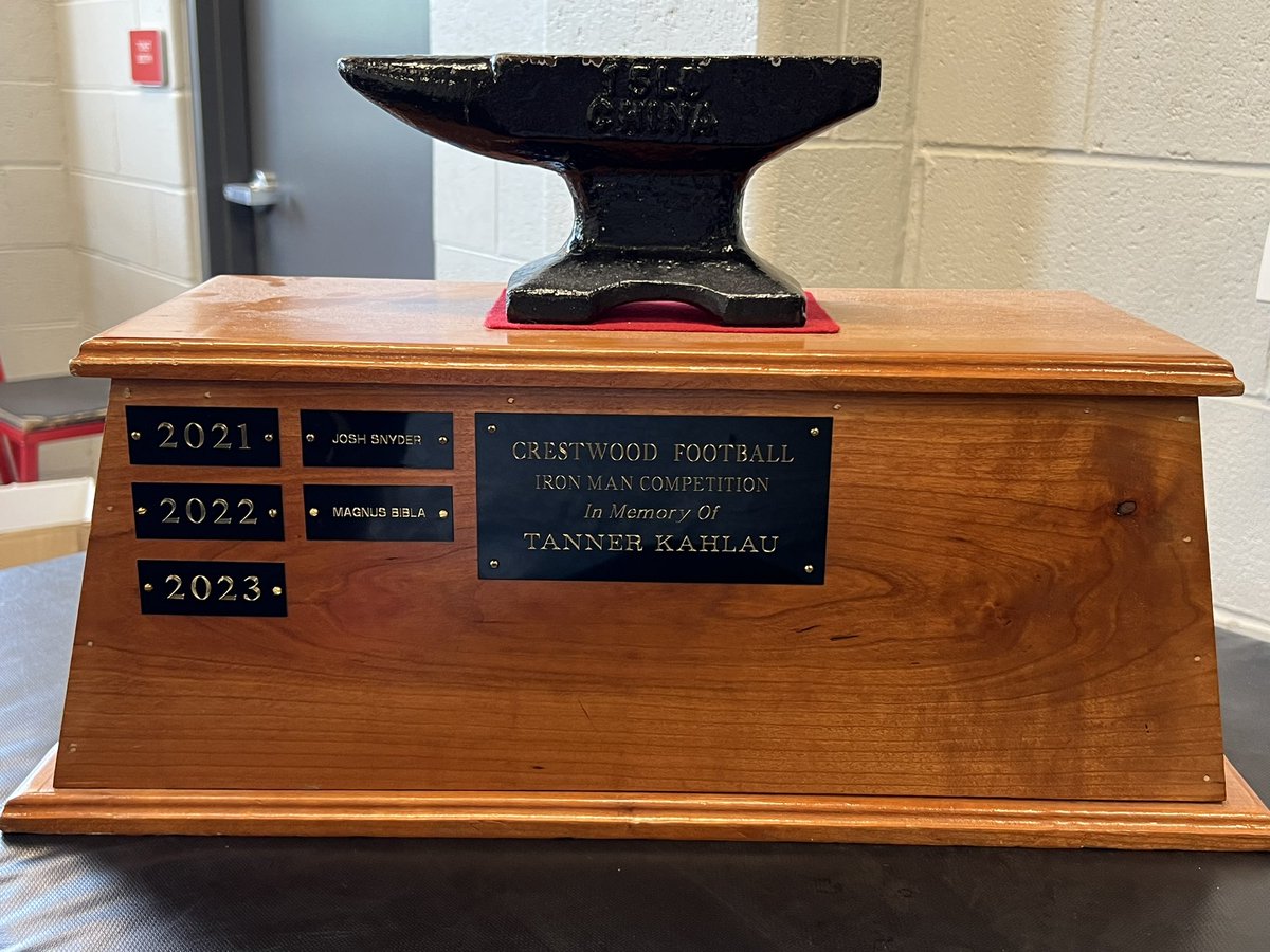 CometsFootball2's tweet photo. Who’s taking home the best looking trophy around??? Come by Crestwood Stadium tonight at 5pm to watch your Comets compete, have fun, and most importantly honor one of our own! Go CCCOMETS! 🏈💪🏼☄️ #TK6 @ArcangeliCoach https://t.co/qMMYTQxLp9