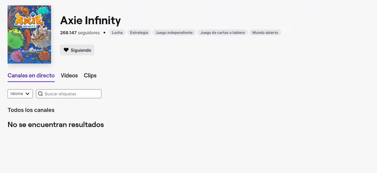 This needs to be fixed. 0 streamers right now playing #AxieInfinity.

We need more games modes or special events during off season asap 🙂