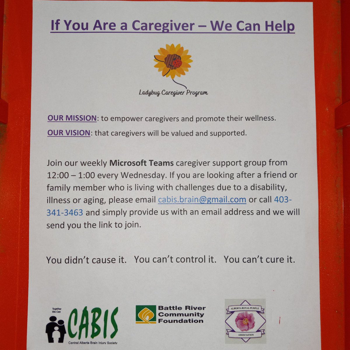 Central Alberta Brain Injury Society tweet media