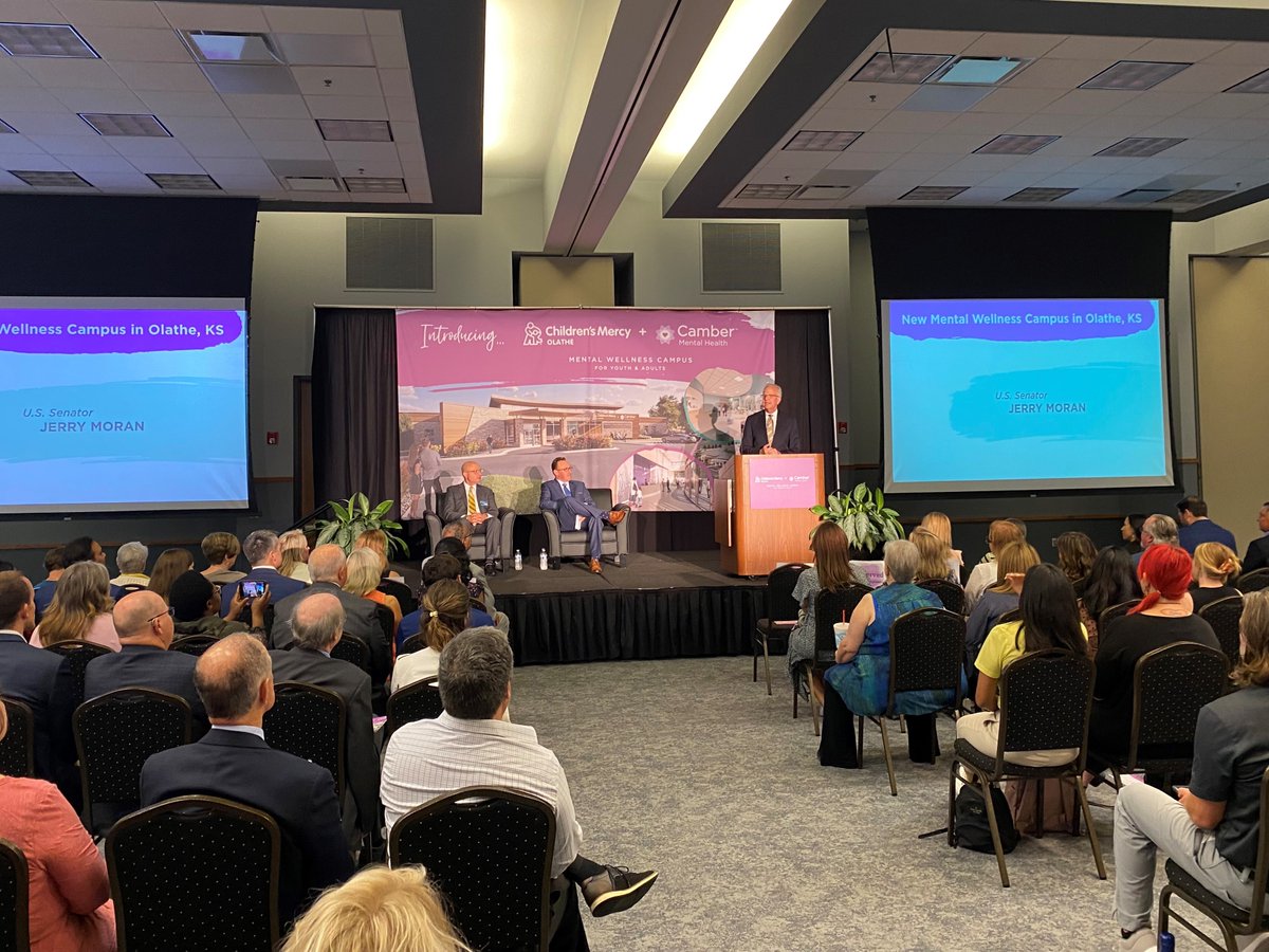 JerryMoran's tweet photo. Joined KVC Health Systems &amp; Children’s Mercy to break ground on a new 72-bed mental health hospital – a partnership that will provide in-patient care to Olathe &amp; the surrounding area. This investment offers hope &amp; care to those struggling with mental health needs. https://t.co/TbOyDeFi6I