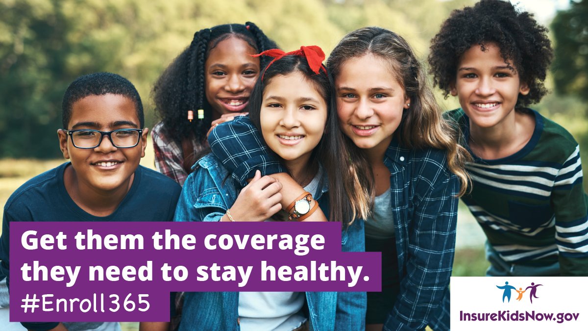 HealthCareGov's tweet photo. Summer break is a great time to schedule important well-child visits and routine vaccination appointments for your family. Remember that #Medicaid and #CHIP provide routine care for kids and teens. Enroll today: https://t.co/vD5eyD4pcx #CatchUpOnCare https://t.co/lFrEKLfTYG