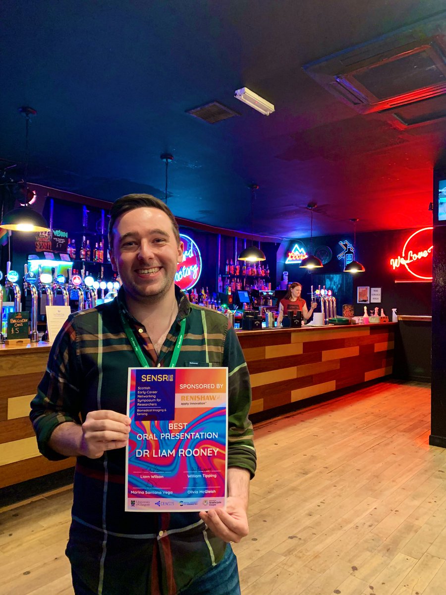 lmr_1994's tweet photo. Had a great time presenting my recent  @SULSAtweets-sponsored biofilm work at the @SENSR_BIS meeting today, and delighted to have won the prize for best talk! 😅

Great to see so many diverse imaging applications and method from Early Career imaging scientists across Scotland! 🔬 https://t.co/wfKWt9xtaN
