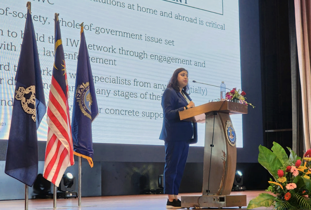 In partnership with <a href="/FBI/">FBI</a>, the <a href="/IrregularWarCtr/">Irregular Warfare Center</a> attended the Asia Pacific FBI National Academy Retrainer Conference in Malaysia. 
IWC’s <a href="/varshakoduvayur/">Varsha Koduvayur</a> discussed the importance of a Whole-of-Society &amp; Whole-of-Government approach to deterring hybrid threats to national security.