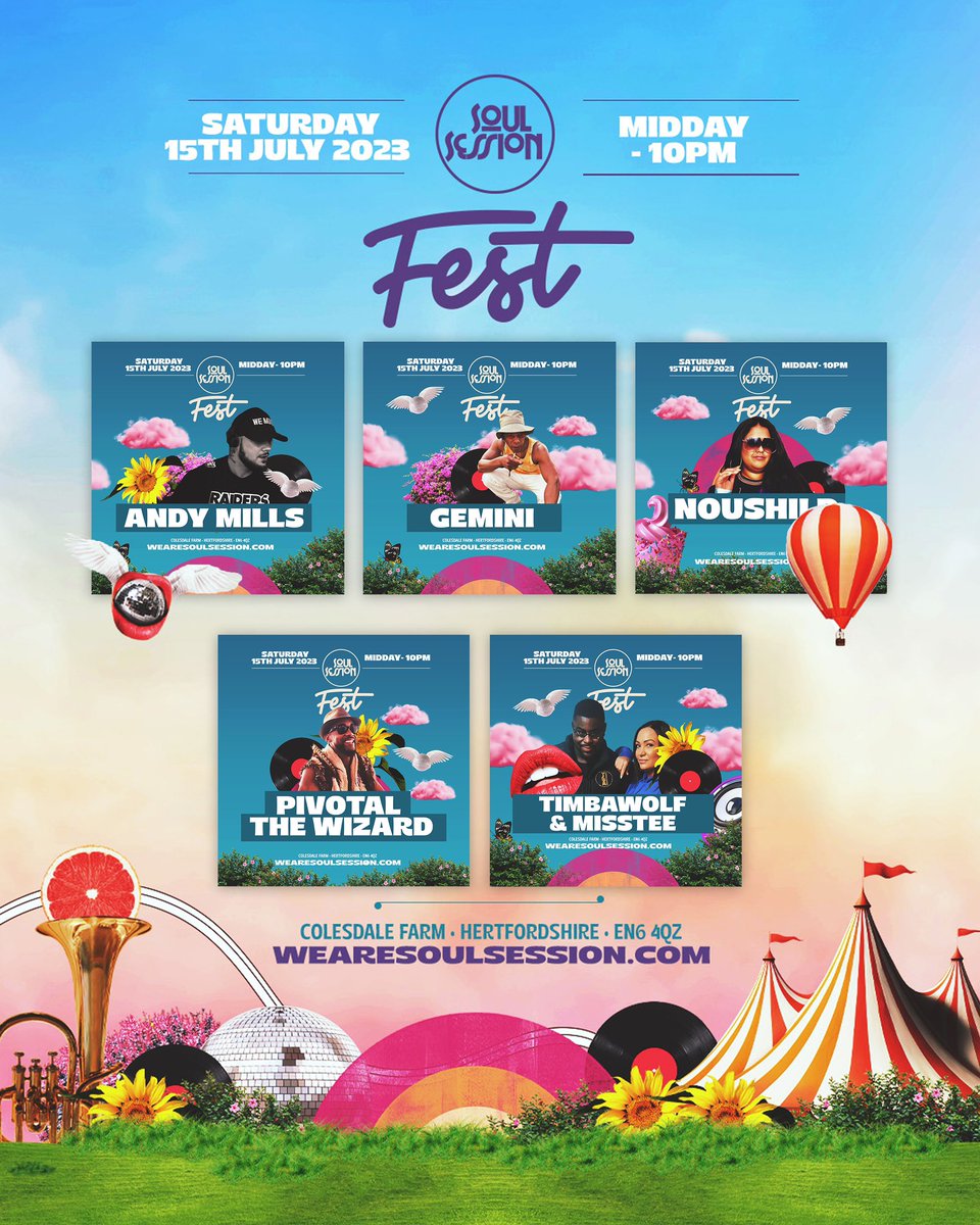 SoulSessionUK's tweet image. Don't Miss This Incredible Lineup Of Artists 🔥Gracing The Stage @ Soul Session FEST Next Month! ⚠️ Visit Link In Bio 🫶

Soul Session FEST ☀️🔥🎪 
Saturday 15th July
Colesdale Farm, Hertfordshire EN6

#SoulSessionFEST #wearesoulsession #soulsession #housemusic #housemusiclovers