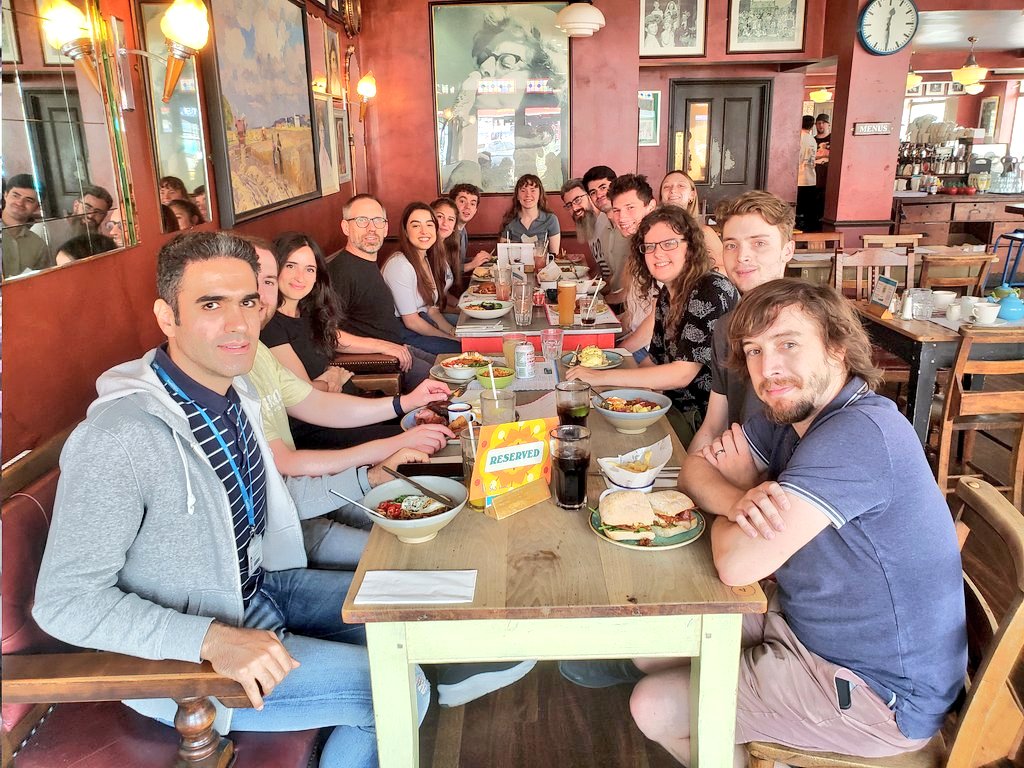 A bit delayed #rscprizes group celebration meal.

Also a welcome to Sarah and Jess, who join us for summer projects.