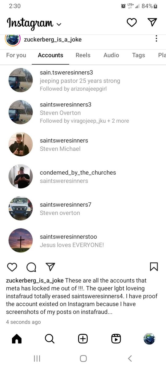 These are all my accounts that the queer lgbt Masons out of Raleigh northcarolina.. had me locked out of because they have evidence of there crimes. .. saintsweresinners4 was totally erased on Instagram last week because it had evidence of links illegally connected too it.