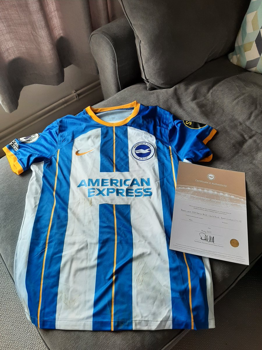 TeddyAndTheBigC's tweet photo. Fans of @OfficialBHAFC have a chance to nab a match-worn shirt signed by @lewisdunk after the Albion's 6-0 against Wolverhampton!

All proceeds go to cancer warrior Teddy, 4, and his lifesaving treatment abroad.

Listing: https://t.co/lPuAo1JQNl

@brightonargus @NorthStandChat https://t.co/ifjbaB2lsI