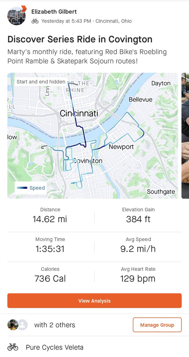eabert16's tweet photo. Did a group ride featuring a couple of @CincyRedBike's community routes in northern KY yesterday! A beautiful ride &amp; great routes 🚲🚲 https://t.co/TB76cNY9kk