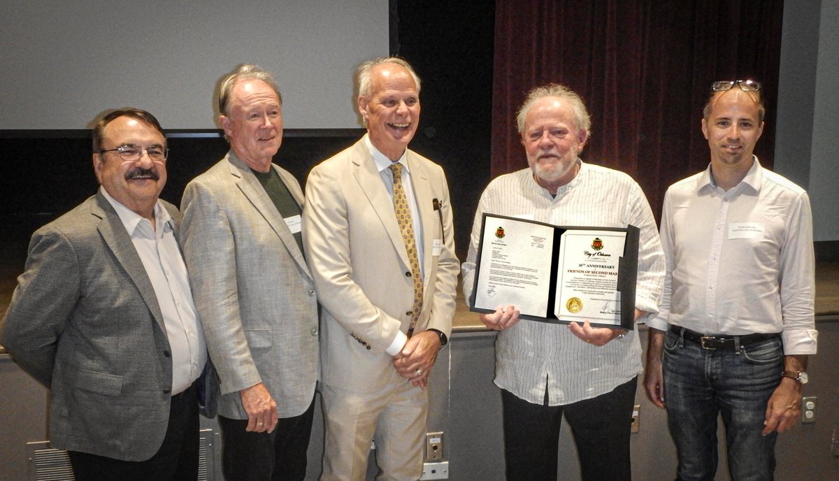 secondmarsh's tweet photo. We celebrated our 30th Anniversary in June. We received congratulatory certificates from @oshawacity and @davidpiccini @onenviroment We also had Jim Richards speak about the Second Marsh Defence Association (FSM predessor) and his role in saving the #Oshawa #SecondMarsh. https://t.co/oFlToOxyzB