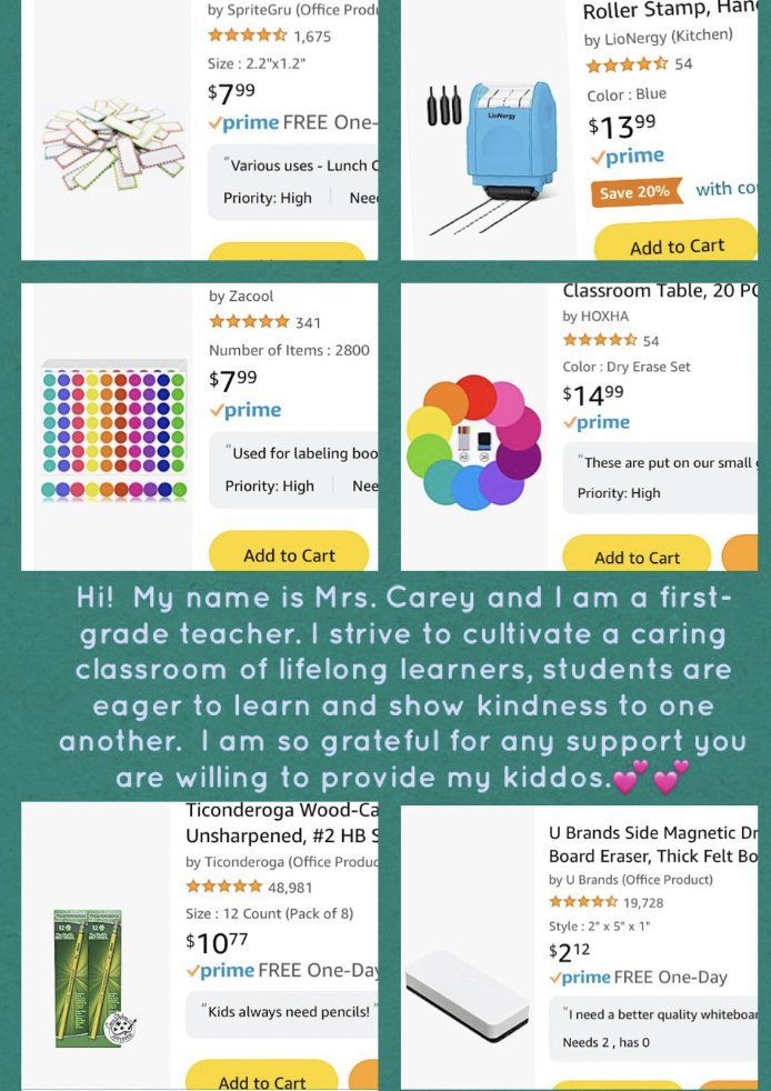 As a US Navy vet & 11-year educator, I'm excited to guide 1st graders on their learning journey again this year.

Please consider helping create a nurturing classroom where little ones thrive.🥰
 
ALL contributions and RT are appreciated.

amazon.com/hz/wishlist/ls…

#PostForPencils