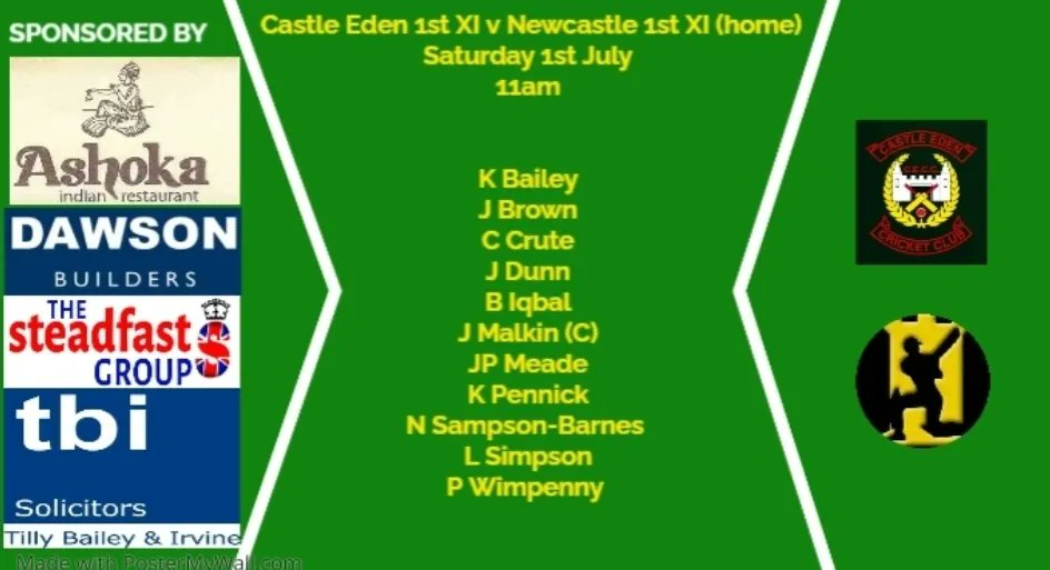 CECC_official's tweet photo. Weekend teams are here ⬇️⬇️⬇️🏏#ute @nepl @NewcCricketClub @LanchesterCC @Crookcricket https://t.co/LnWCiivPWx