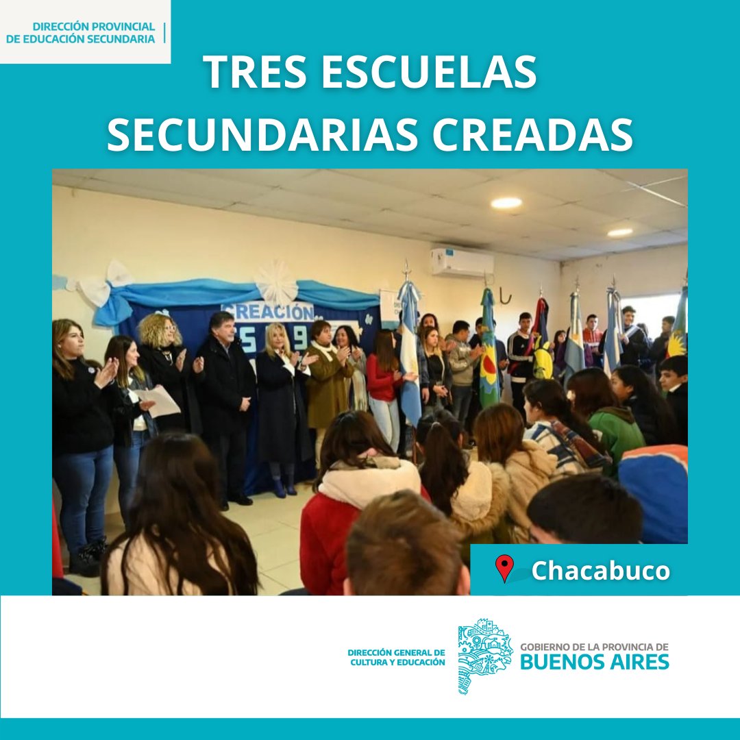 SecundariaDGCYE's tweet photo. ¡Concretamos la creación de 3 escuelas secundarias en #Chacabuco! 🏫🫶🏻📚
En la localidad de #CuchaCucha, el director general @albertosileoniok, la subsecretaria @bracchiclaudia, el director de Coordinación y Seguimiento de la Gestión Territorial Marcelo Hernández y la directora https://t.co/jbT4G9AEjU