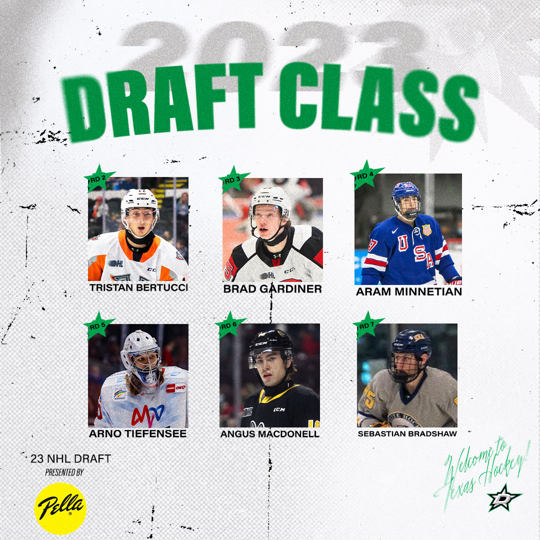 Our 2023 #NHLDraft class! 🌟

Welcome to #TexasHockey, y'all!

@PellaTexas | #TexasHockey