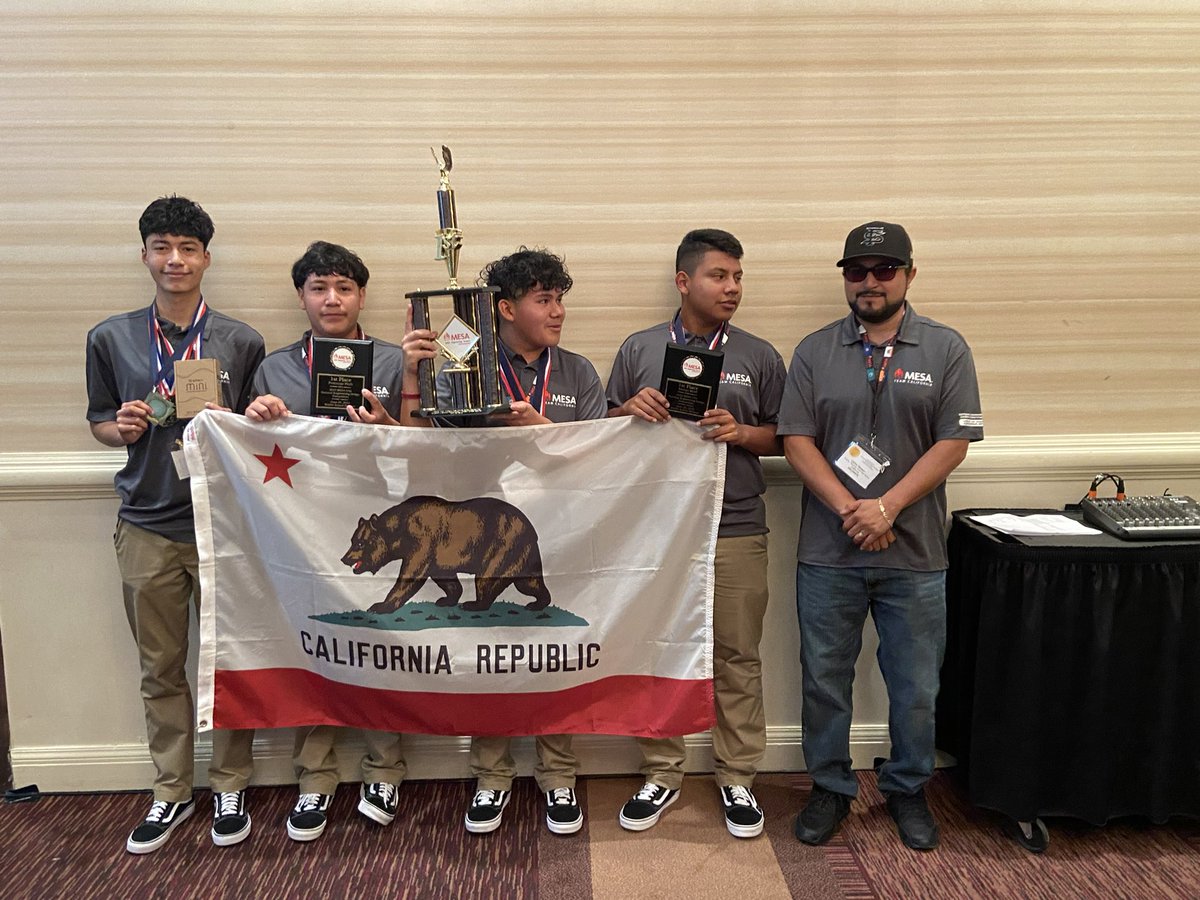Congratulations to our Mendota Junior High MESA (Mathematics, Engineering, Science, Achievement) team on winning nationals in New Mexico. A big thank you to the students and Mr. Tamayo for all of their hard work and dedication. Go Aztecs!