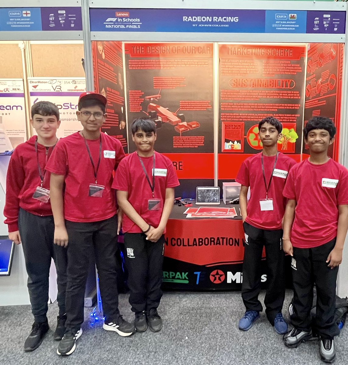 End of day one competing @f1inschoolsUK Very proud of our teams <a href="/red_dawn_racing/">RED DAWN RACING</a> <a href="/AirborneRacing1/">Airborne</a> #radeon and we look forward to another day of fun tomorrow 🤩🏎️  Check out their brand identities <a href="/SJCCardiff/">St John's College, Cardiff</a> #SJCDT