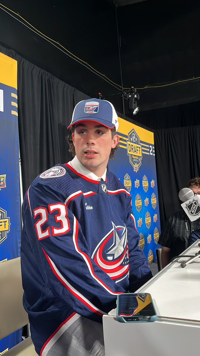 The last pick in #NHLDraft2023, Tyler Peddle, says he is a big, physical player with skill. Models his game after Josh Anderson and Matthew Tkachuk.

He was the 2nd pick in the 2021 QMJHL draft.