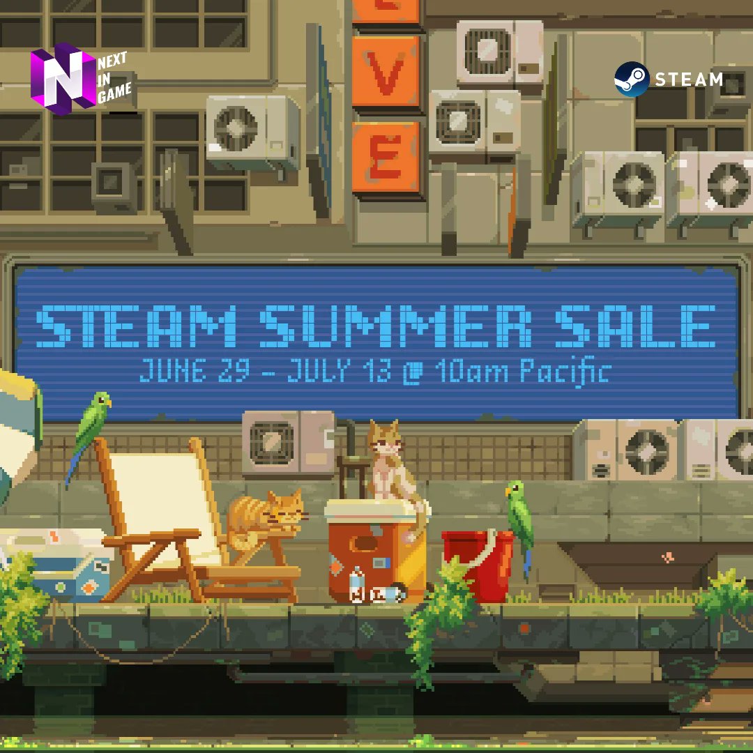 nextingametr's tweet photo. Get ready to sizzle in the heat of the Steam Summer Sale! ☀️⛱️
Experience the thrill of summer gaming with our amazing discounts! 🌻🌸 Click the link in the bio! ➡
#steam #nextingame #gamingdiscounts #indiegame #indiedev #steamsummersale https://t.co/gdHKU7BCDt