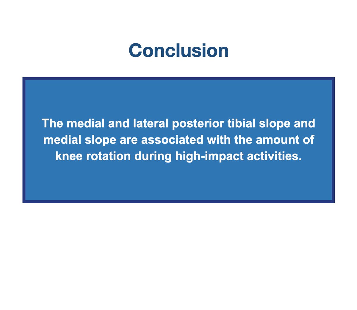 The medial and lateral proximal #tibialslope and medial #meniscus slope are associated with the amount of #kneerotation during #highimpactactivities #biodynamics #sportsmedicine #kneesurgery #bonemorphology @upmcsportsmedicine Link: doi.org/10.1007/s00167… @UPMCSportsMed