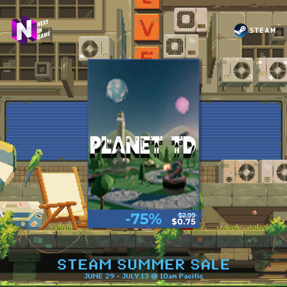 nextingametr's tweet photo. Get ready to sizzle in the heat of the Steam Summer Sale! ☀️⛱️
Experience the thrill of summer gaming with our amazing discounts! 🌻🌸 Click the link in the bio! ➡
#steam #nextingame #gamingdiscounts #indiegame #indiedev #steamsummersale https://t.co/gdHKU7BCDt