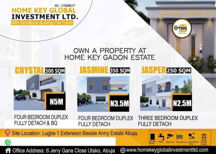 Our clients that bought plots at Gadon Estate Abuja  between January to March 2023, their property will  appreciate by over 60%  tomorrow.
#Abuja 
#abujarealestate 
#lugbeabuja 
#abujabusinesses