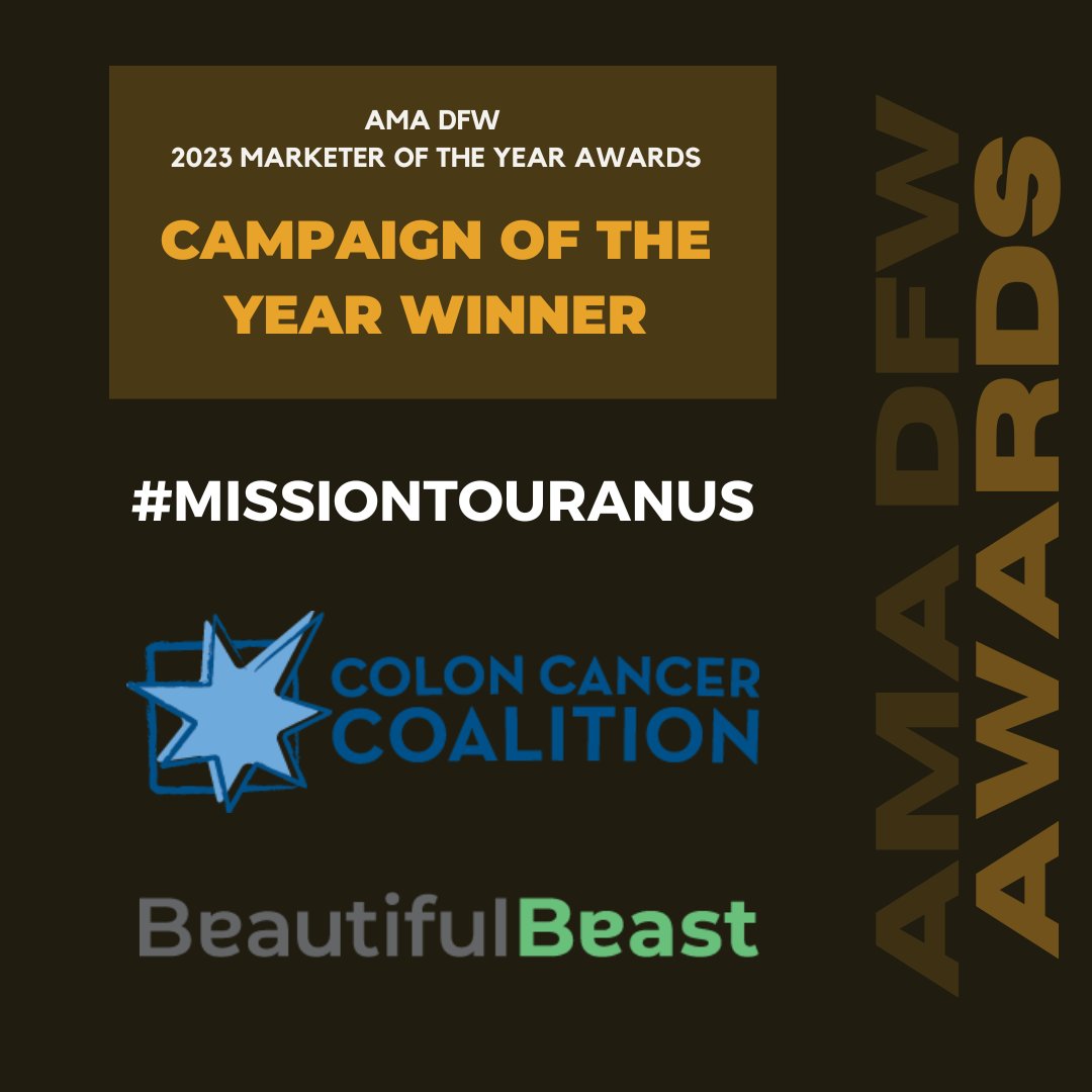 🏆 CAMPAIGN OF THE YEAR WINNER: #MissionToUranus for Colon Cancer Coalition by BeautifulBeast

The #MissionToUranus used levity as a wingman to highlight the importance of colonoscopies, break down barriers, and increase screenings.

#AMAUnity #AMADFWMOY23 #campaignoftheyear