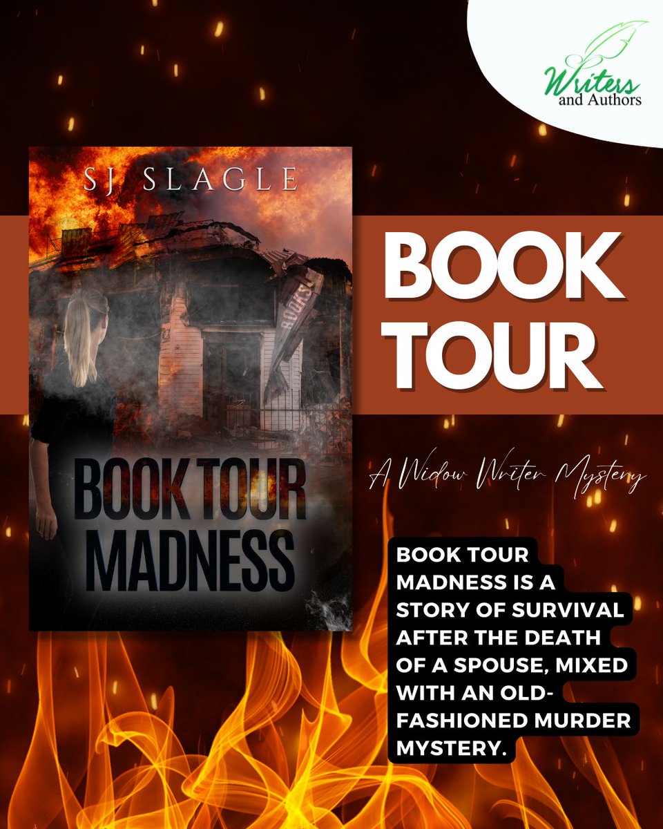 Book Tour Madness - a thrilling tale of Jaynie Floyd, a widowed writer entangled in a deadly murder investigation during her reluctant book tour. 
.
#booktourmadness #widowwritermystery #sjslagle #mysterywriter #survivalafterloss #murdermystery #authorlife