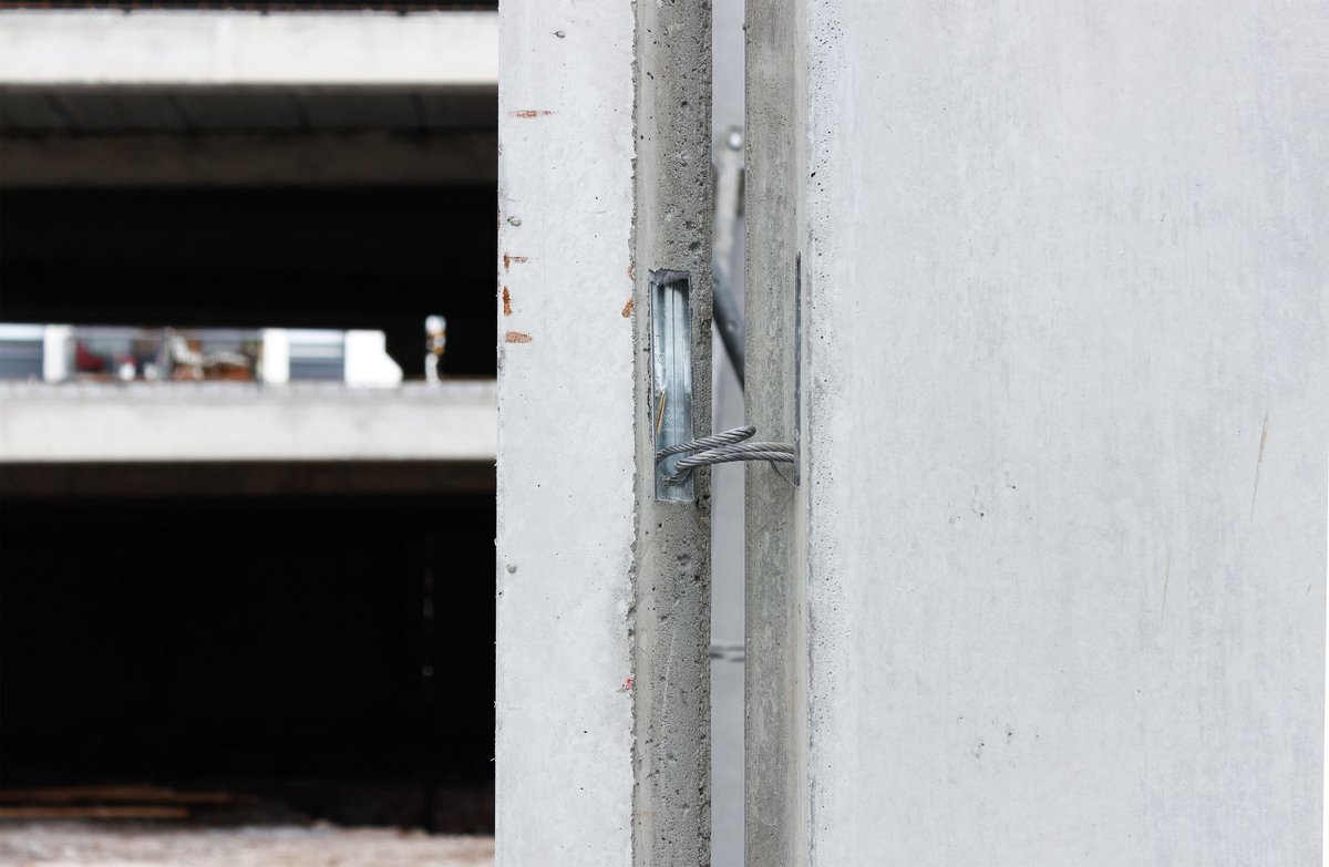 A great look at the PEIKKO PVL Connecting Loop ready for rebar! The PEIKKO PVL Connecting Loop is used to proved a wall to wall or wall to column connection. 

Learn More: peikko.com/products/produ… 

#precastconnections...