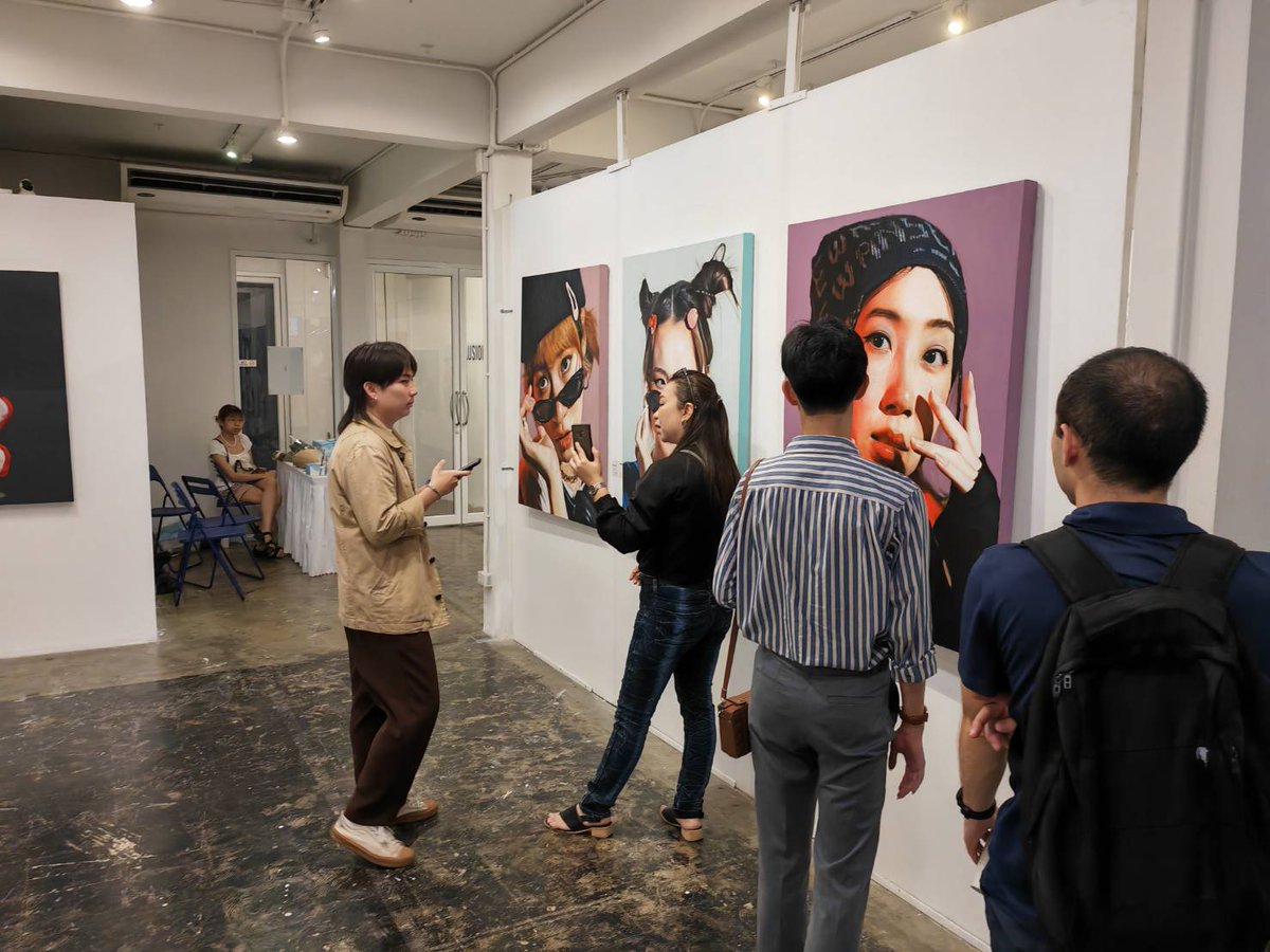 MrPalette on Twitter "Opening day of "ILLUSION" Group art exhibition