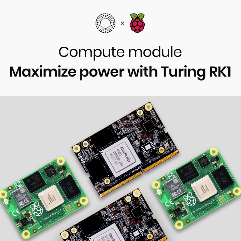 turingpi's tweet photo. This 8-core, 16GB RAM module supports 60fps 8K video. With a 6 TOPS AI-ready NPU, PCIe Gen3, and <7W TDP for efficiency. Stock limited. Be the first to know about the availability