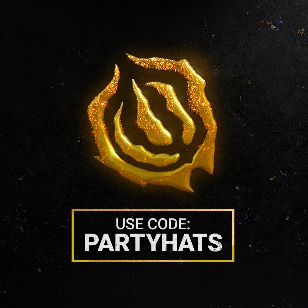 leaksbydaylight's tweet photo. Use the PARTYHATS code to unlock last year crowns!

#dbd #DeadbyDaylight https://t.co/OnZgGMuQmc