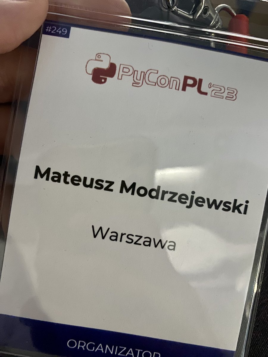 Yay first day of @pyconpl 2023! Come say hi if you’re here! 🥳🐍 #pyconpl