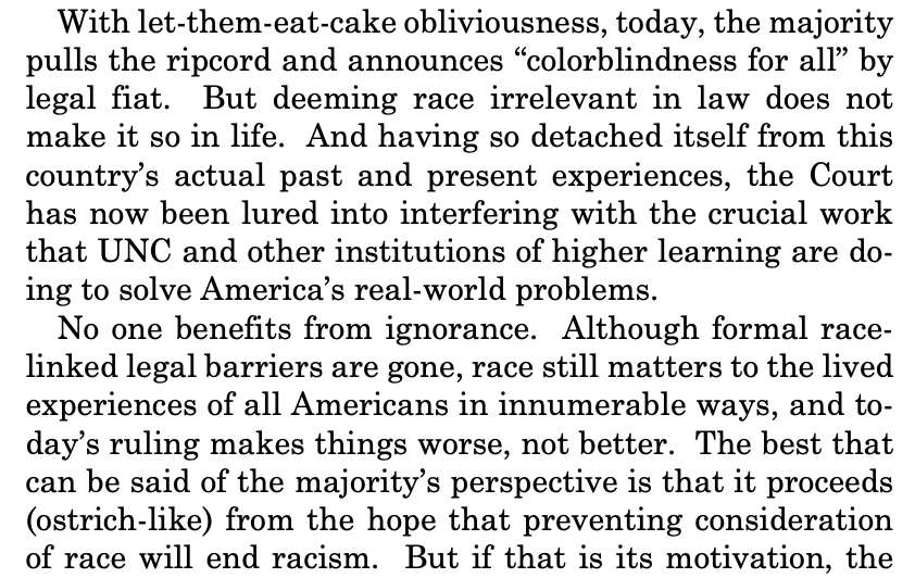 Wow. Justice Ketanji Brown Jackson dissent.