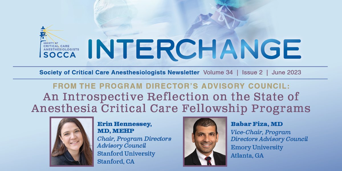 Society of Critical Care Anesthesiologists (@socca_critcare) on Twitter photo "For the second year in a row, we have witnessed a decline in the number of applicants interested in anesthesiology critical care fellowships" | Read the full article from <a href="/ErinH_MD/">Erin Hennessey, MD MEHP</a> <a href="/fiza_babar/">Babar Fiza</a> in SOCCA Interchange buff.ly/3r7aSm0 | <a href="/madihasyed85/">Madiha Syed</a> "For the second year in a row, we have witnessed a decline in the number of applicants interested in anesthesiology critical care fellowships" | Read the full article from <a href="/ErinH_MD/">Erin Hennessey, MD MEHP</a> <a href="/fiza_babar/">Babar Fiza</a> in SOCCA Interchange buff.ly/3r7aSm0 | <a href="/madihasyed85/">Madiha Syed</a>