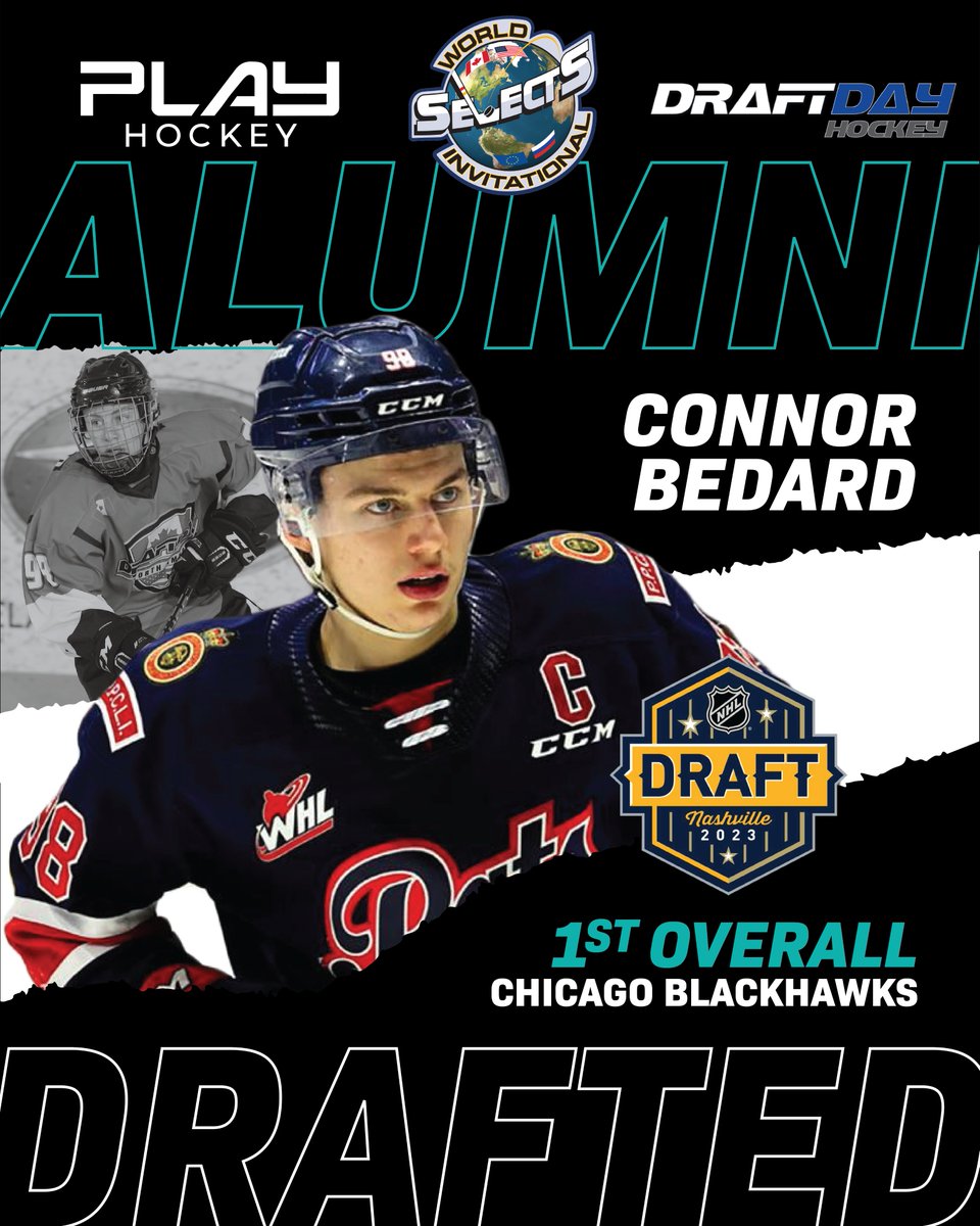 Huge congratulations to PLAY Hockey Alumni @_connorbedard, the newest member of the @nhlblackhawks selected 1st overall!

Good luck on your incredible journey ahead. We look forward to watching you create more unforgettable moments and memories that will last a lifetime!