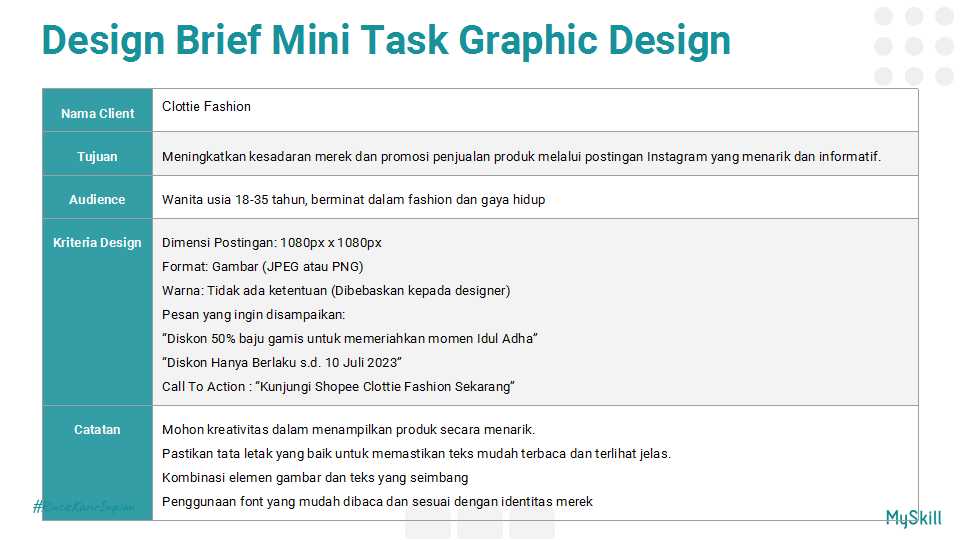 Lista111's tweet image. Mini Task Short Class Graphic Design 

@myskill_id
#LearnatMySkill