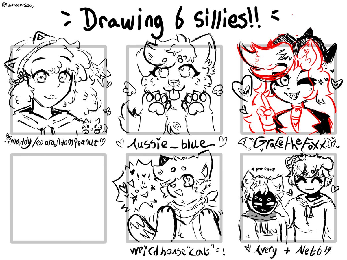 scootersketch's tweet photo. Unfinished “Drawing 6 Sillies” challenge https://t.co/V8NIdM4GHe