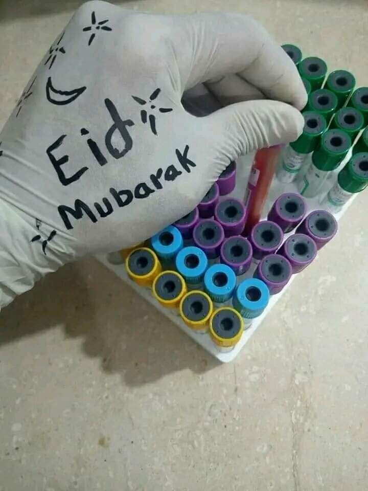 Sc_MASUBI's tweet image. Eid Mubarak to all medical personnels.🙏🙏 @mlsc @Dr @NS @therapists