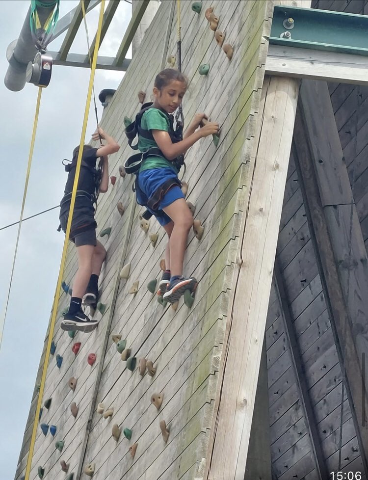 The Year 6 children have been wall-climbing at PGL!